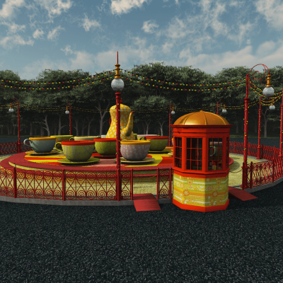 Amusement Park Tea Cups Ride