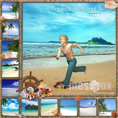Tropical Beaches Backgrounds Volume 1
