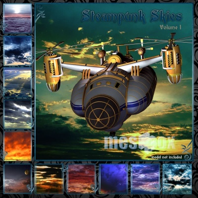 Steampunk Skies Backgrounds 1 