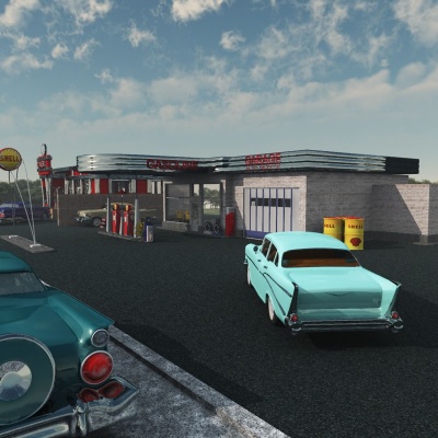 Fedoraville 1950s Gas Station