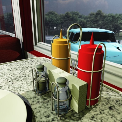 Fedoraville 1950s American Diner