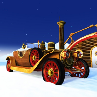 Christmas Steampunk Car