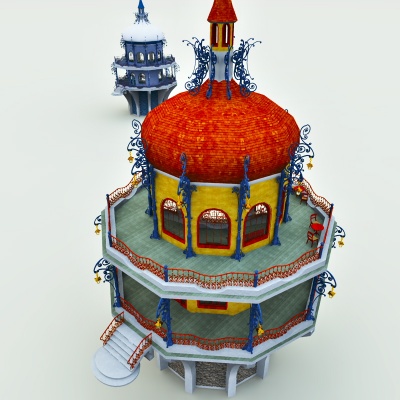 Santa Helper Cliff House 3D Model